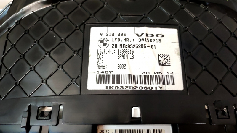 Instrument cluster BMW 3 F30 12-18 without projection 73k, for polishing, glass fogged up inside