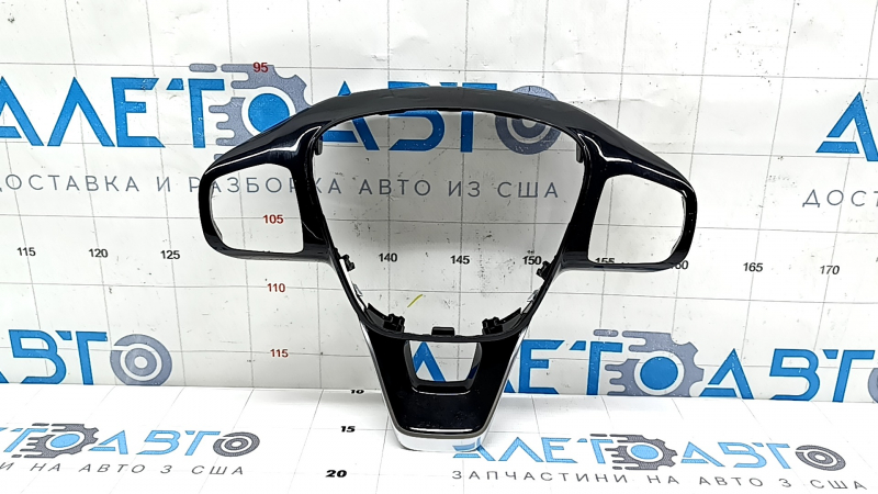 Ford Escape MK4 2020 steering wheel trim - leather-look, glossy black