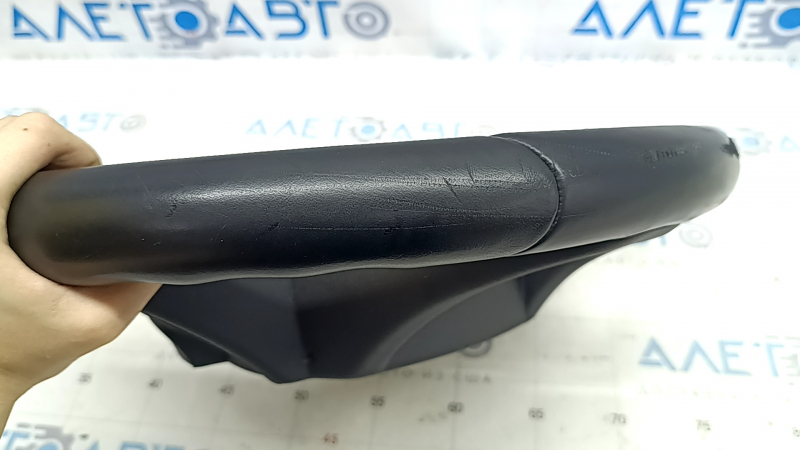 BMW 5 G30 17-23 black leather steering wheel, Sport, paddle shifters, no heating, scratches, peeling