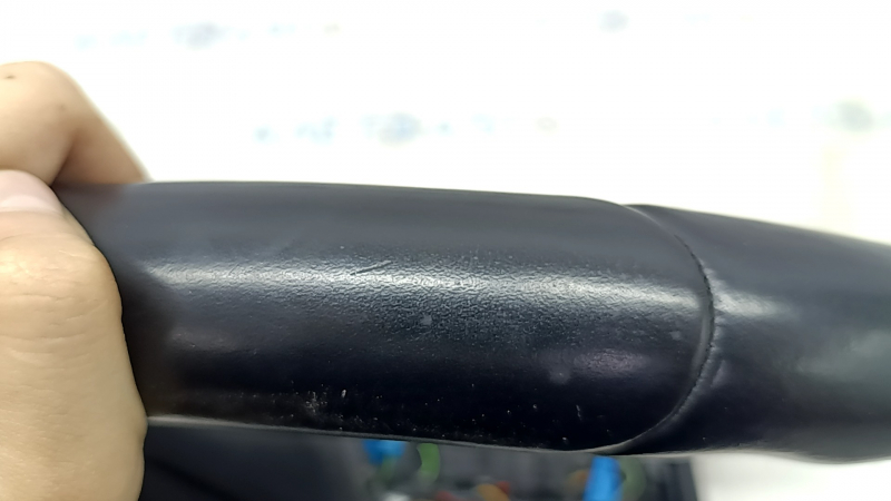 BMW 5 G30 17-23 black leather steering wheel, Sport, paddle shifters, no heating, scratches, peeling