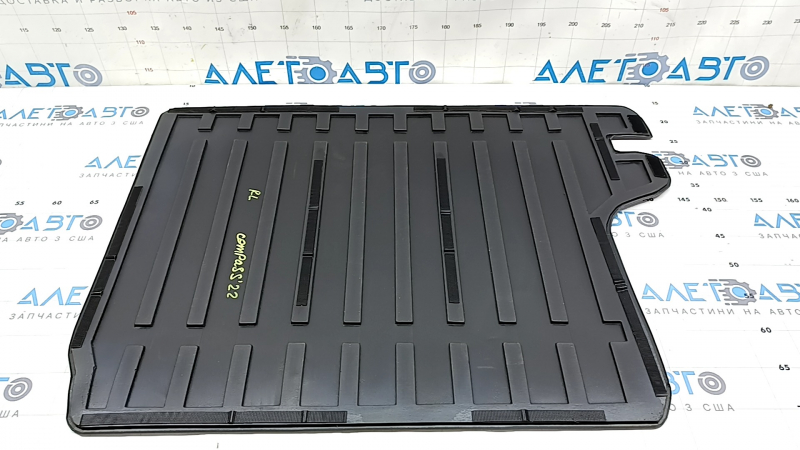 Left Jeep Compass 17-24 black trunk mat on the back of the seats
