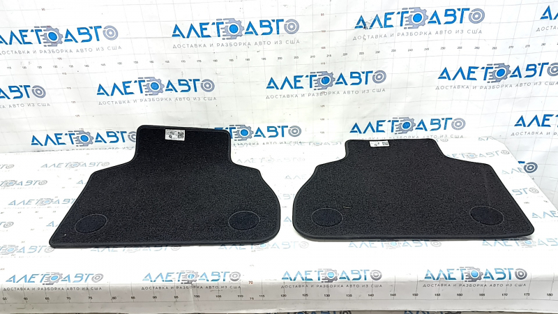 Set of floor mats for BMW X7 G07 19-22, black cloth, for cleaning
