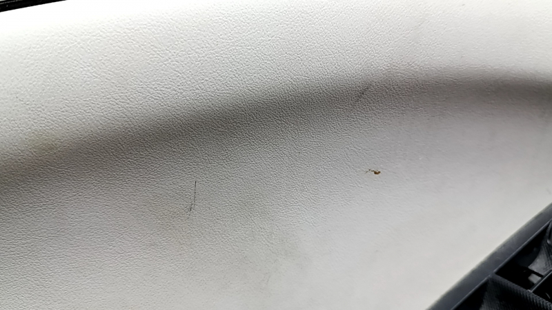 Black door panel, front left, Ford Mustang Mach-E 21-23, gray leather insert, black leather armrest, Bang & Olufsen, with handle, scratches, needs cleaning