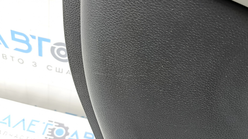 Front left door panel for Honda CRV 17-22, black, gray leather armrest, gray leather insert, wood molding, for seat memory, with handle, worn, needs cleaning