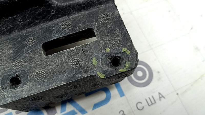 The left front bumper absorber for a 2022 Hyundai Sonata USA SE is dented and cracked.