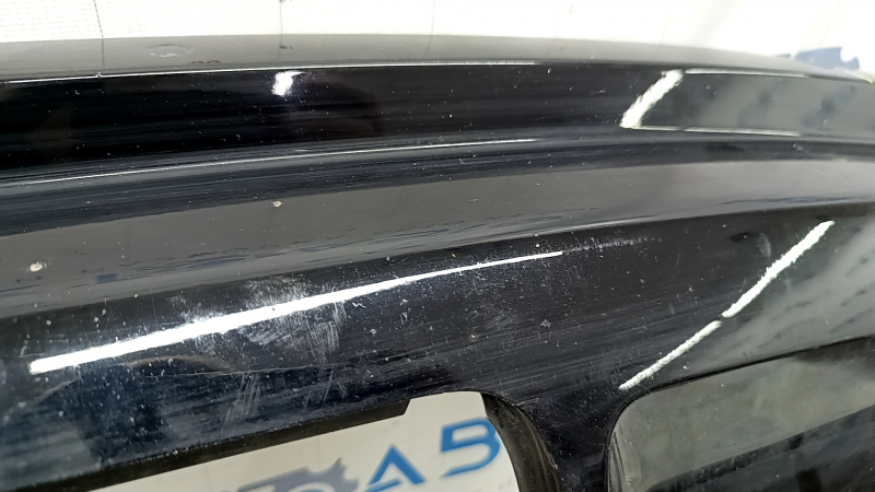 Rear bumper lip for 2 pipes, Audi Q5 8R 13-17 without parking sensors, for towbar, sand, non-factory hole, scratches, cracks in mount, dent