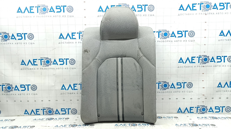 Rear seat, 2nd row, upper left side, Hyundai Sonata 20-22, gray cloth, dent, needs cleaning