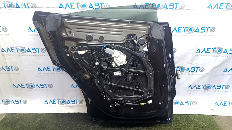 Tesla Model Y 21-25 Black PBSB Rear Left Door Assembly, Scuffs, Scratches