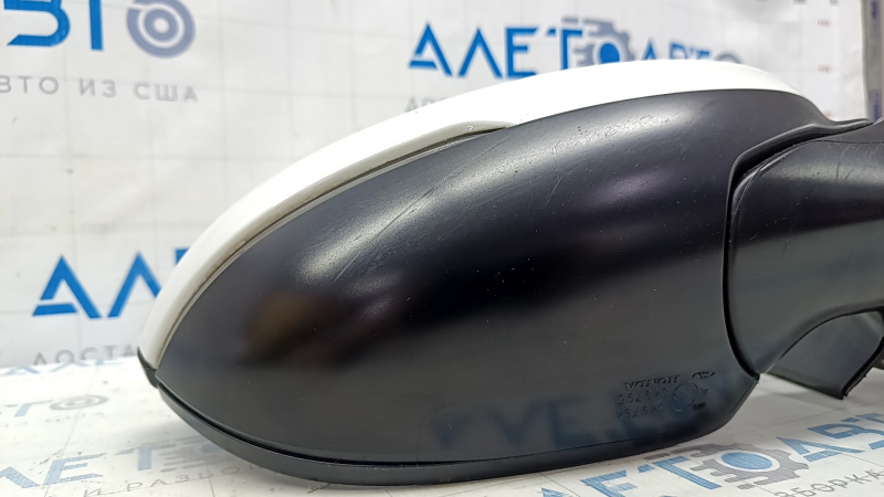 Right side mirror assembly for Honda Accord 18-22, 12-pin BSM, heated, turn signal, white, scratches