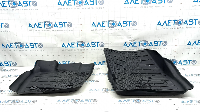 Set of floor mats for Lincoln MKZ 17-20 rubber black