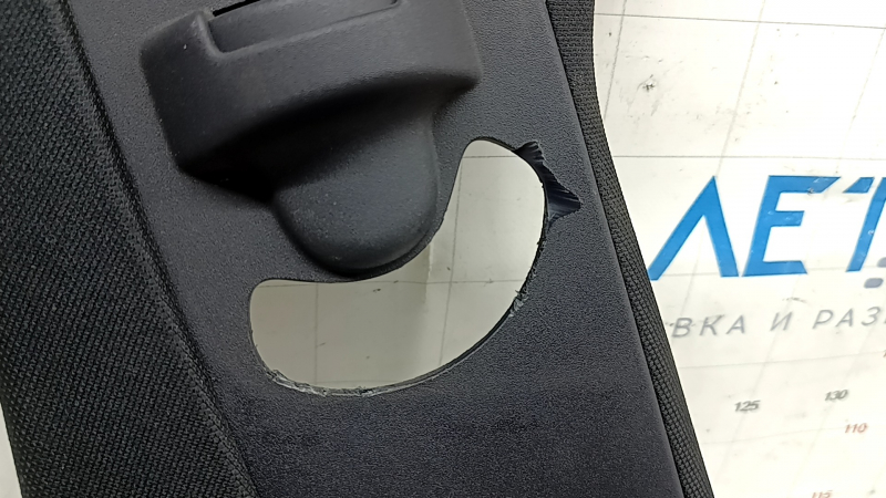 Left center pillar trim, upper belt, Lincoln MKZ 17-20, black, scratches