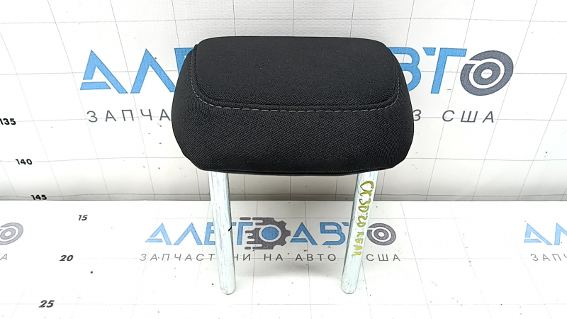 Mazda CX-30 2023 rear center headrest, black cloth, gray stitching