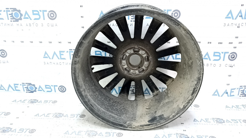 R18x8J Lincoln MKZ 17-20 wheel rim, curb, corrosion, missing fragment, in need of repair