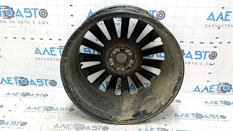 R18x8J Lincoln MKZ 17-20 wheel rim, curb, corrosion, missing fragment, in need of repair