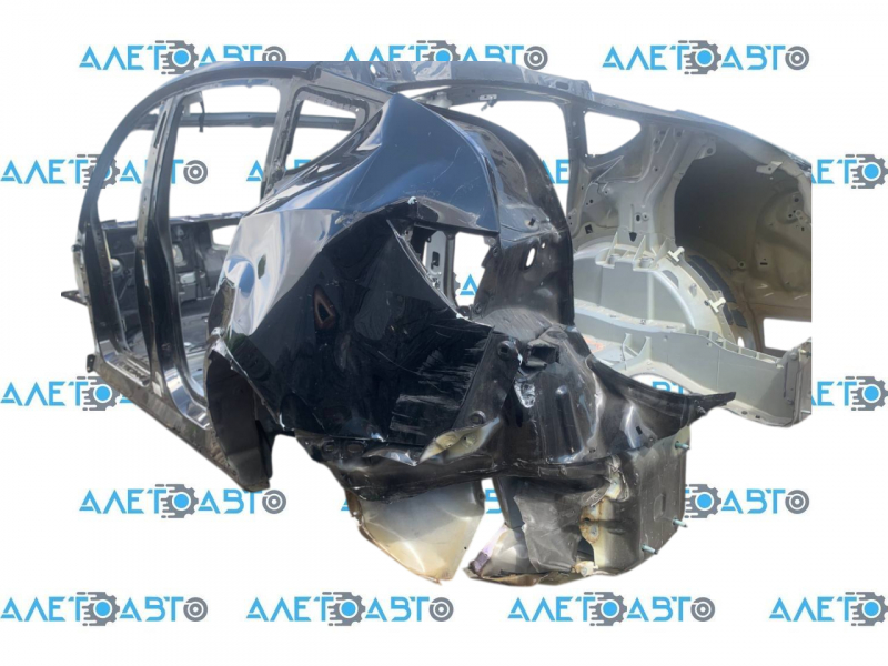 Tesla Model Y 20-25 black PBSB rear left quarter wing, on the body, wrinkled