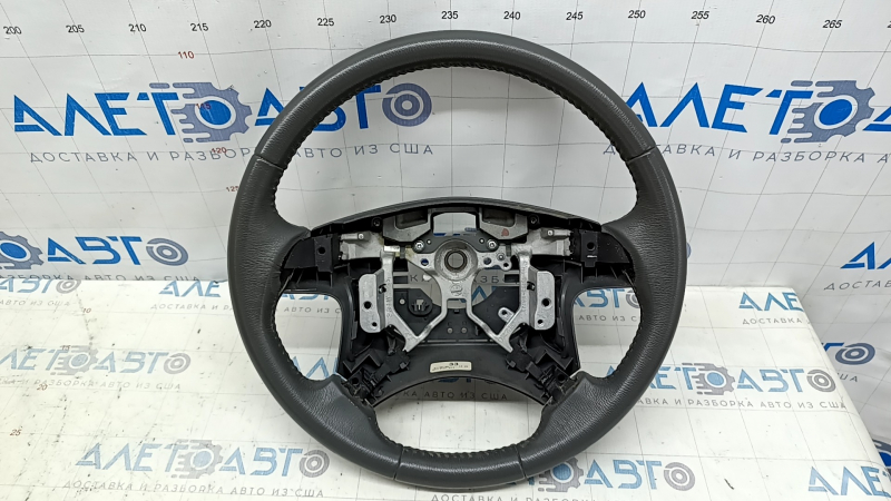 Naked steering wheel Toyota Camry v40 leather, gray, no buttons, no cruise control, scratches, worn