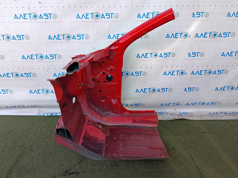 Front right quarter panel of a Ford Mustang mk6 18-23 on the body, sawn off, red, without a side member