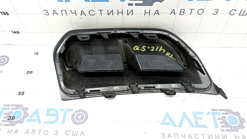 Lower left rear bumper trim for Audi Q5 80A 21-24 with wide dual exhaust, S-Line