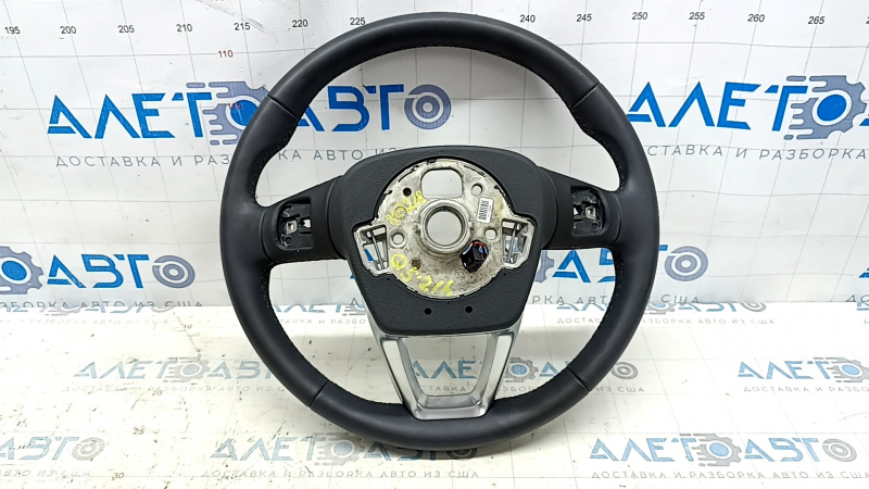 Audi Q5 80A 21-23 leather steering wheel, black, heated, no buttons or paddles, scratches, dents