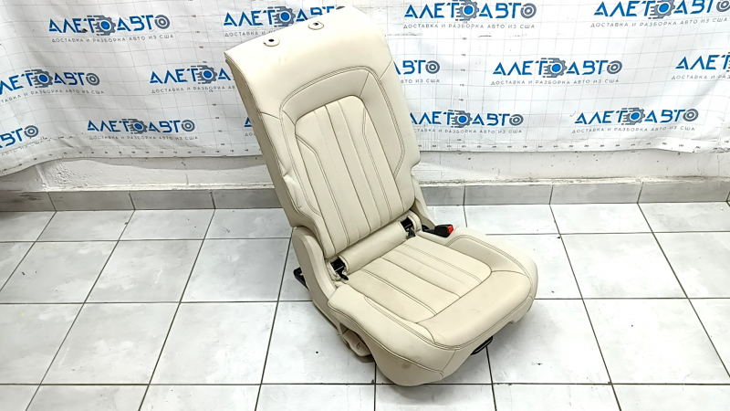 Rear seats, 2nd row, right, Audi Q5 80A 21-24, beige leather, manual, Standard, dents, scratches on plastic, needs cleaning