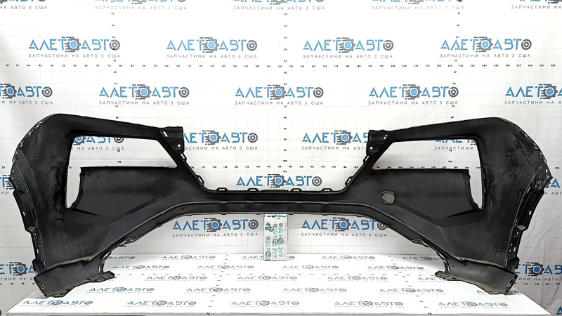 Front bumper, bare, 2021-23 Nissan Rogue, without parking sensors, US built, black, scratches, cracks in the mounts