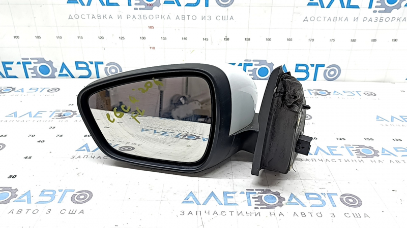 Left side mirror assembly for Ford Escape MK4 20-22, 12 pins, heated, turn signal, memory, BSM, white, scratches