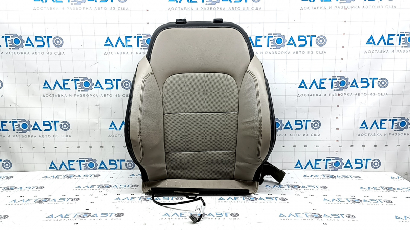 Driver's seat back upholstery for Ford Escape MK4 20-22, beige and black, perforated, dented leather