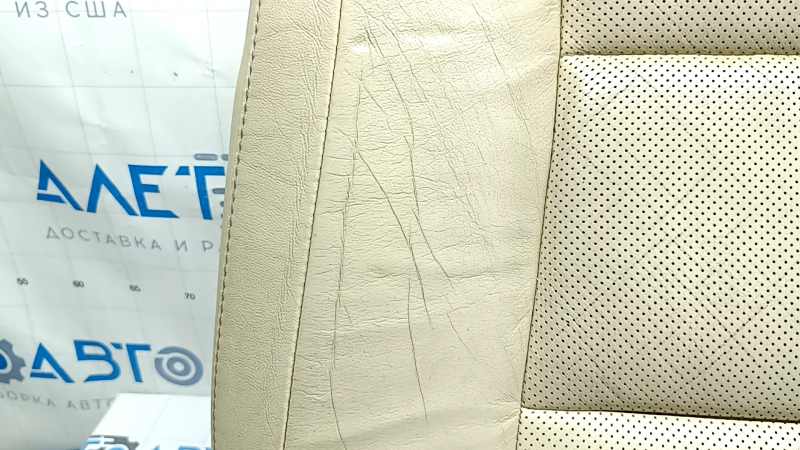 Rear seat, 2nd row, lower part, Lexus ES300h ES350 13-14, beige leather, perforation, cracks in the leather