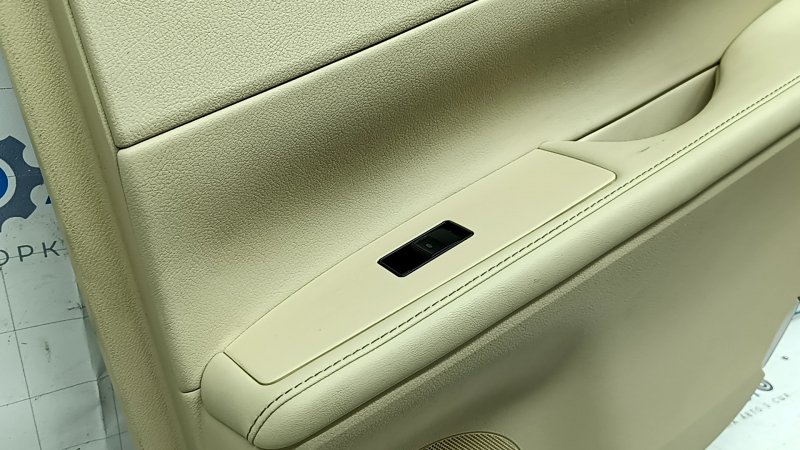 Door trim, rear right card, Lexus ES300h ES350 13-15 beige with beige leather insert, beige leather armrest, glossy wood molding, with window lift control, with trim