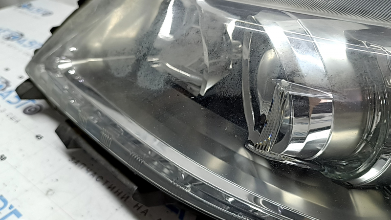 Left front headlight assembly for Lexus ES300h ES350 13-15 pre-rest xenon + LED DRL, with block, sand-coated, for polishing