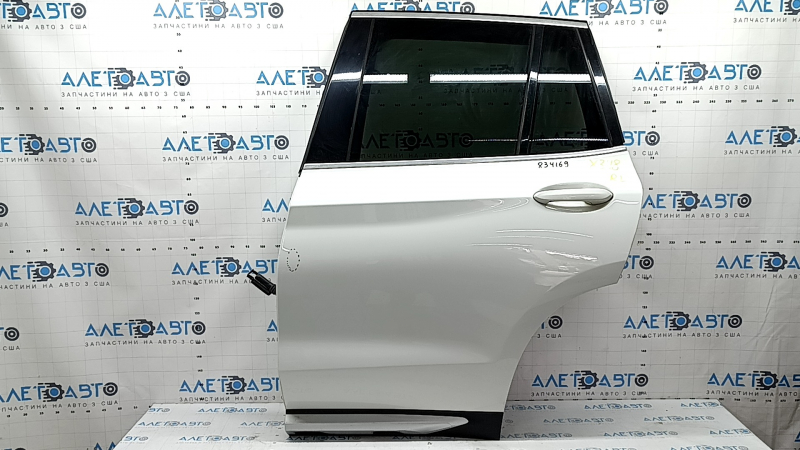 Rear left door assembly BMW X3 G01 18-21 keyless, white 300, tinted, dented