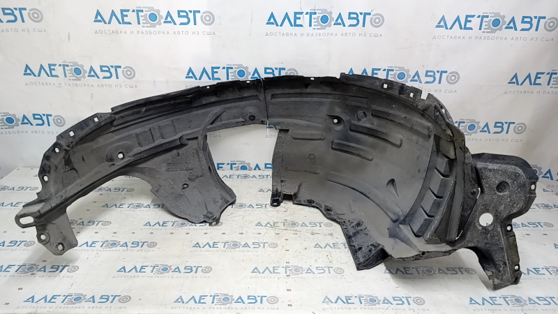 Front right fender liner of Nissan Rogue 14-20 is torn, sound insulation is torn