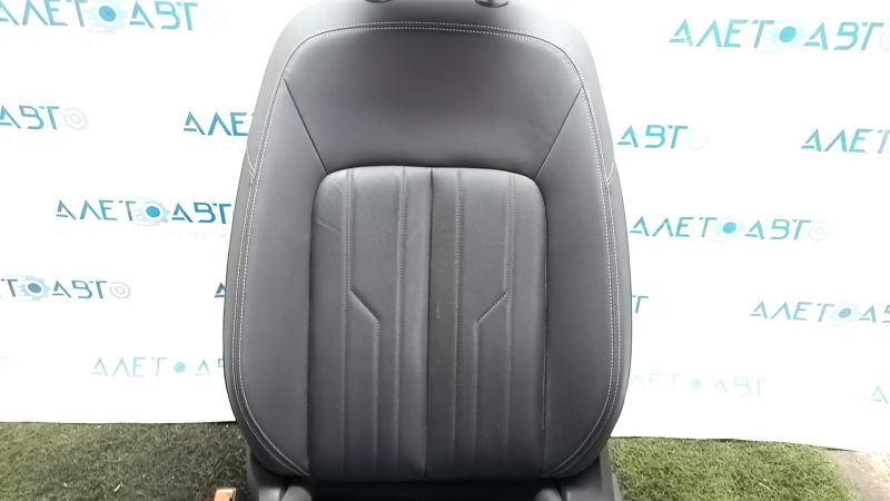 Audi E-Tron 19-23 driver's seat with airbag, electric, heated, dark gray leather, with headrest, cracked leather on the side
