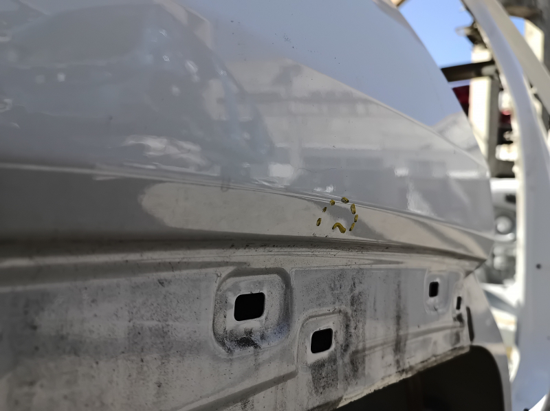 Quarter wing rear right Hyundai Tucson 22-25 1.6T HEV, 2.5 on the body, white, bumpers