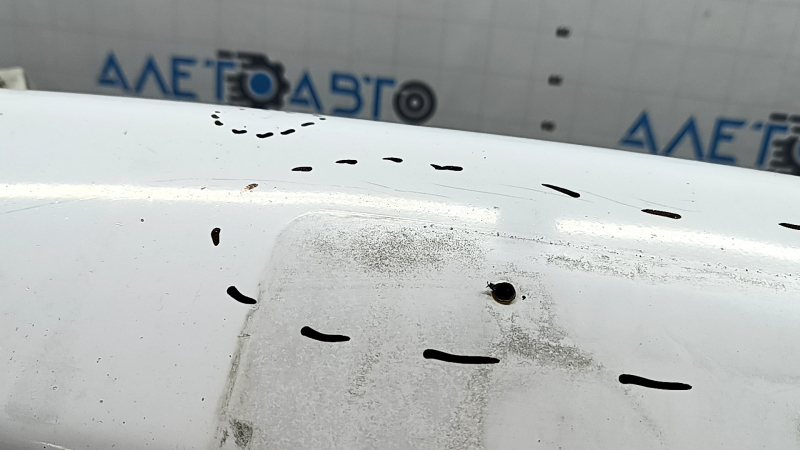 Front bumper, bare, Toyota Camry v50 12-14 USA LE XLE, white, scratches, dented, torn, broken fasteners