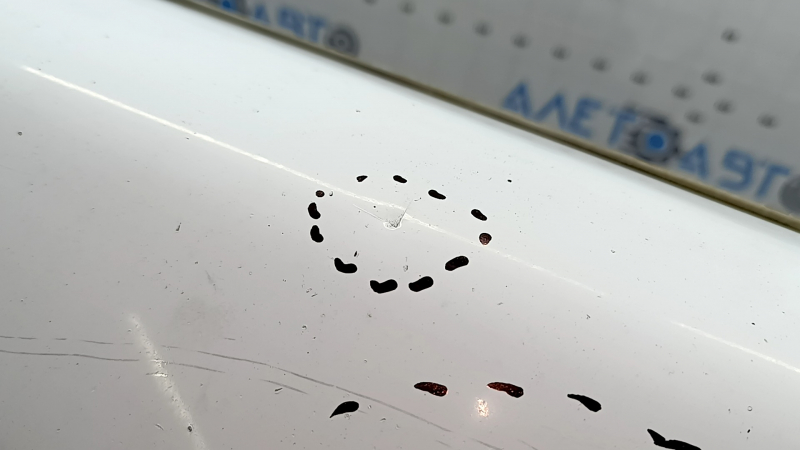 Front bumper, bare, Toyota Camry v50 12-14 USA LE XLE, white, scratches, dented, torn, broken fasteners