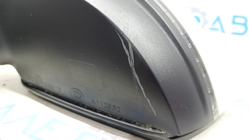Left side mirror assembly for VW Tiguan 18-19, 6+2 pins, BSM, turn signal, heated, white, scratches