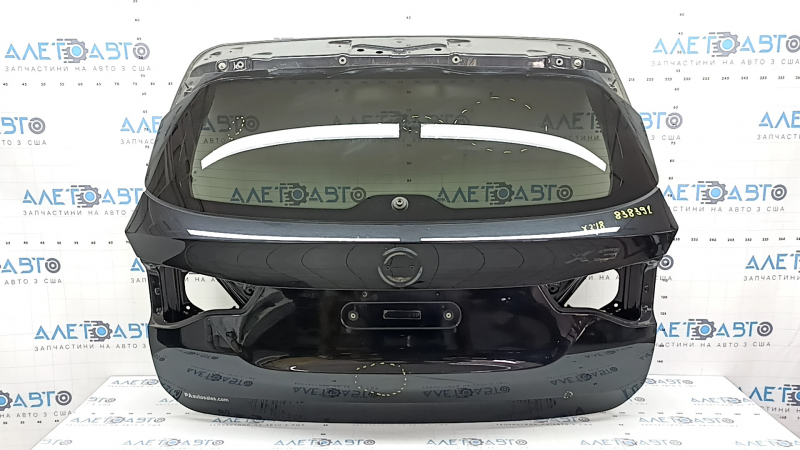 Bare trunk door with glass BMW X3 G01 18-21 tinted, black 475M, scratches on glass, dent, bump