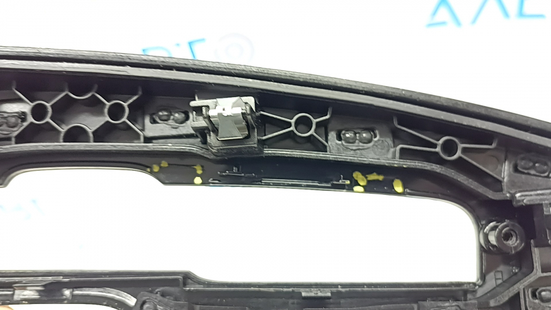 BMW X3 G01 18-21 black center console trim, wood grain insert, gray, with emblem, scratches, swollen chrome, broken fasteners, worn