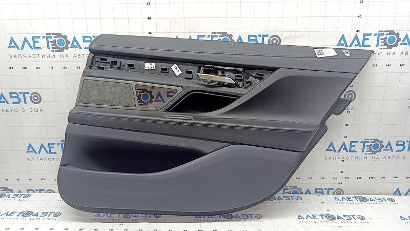 Door trim card rear right BMW 7 G12 16-22 without curtain, black leather, with backlight, Harman Kardon, bumps, scratches