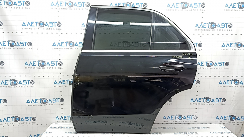 Complete rear left door for Mercedes W167 GLE 350 450 20-24 tinted, keyless, black 040, dented, bumps