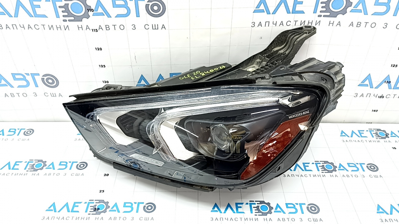 Left front headlight assembly for Mercedes W167 GLE 350 450 20-23 LED with seal, sand, scratches