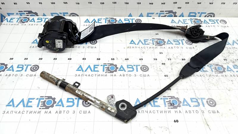 Driver's seat belt with tensioner for VW Tiguan 22-24, black, water contact, tensioner, dry cleanable