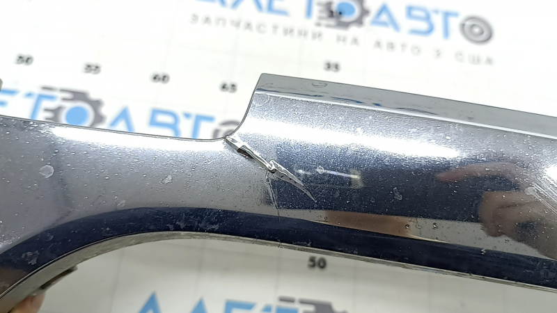 Mercedes W167 GLE 350 450 20-23 chrome front bumper lip trim, broken mount, debris and sand stuck in