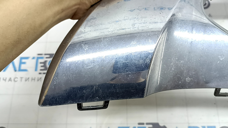 Mercedes W167 GLE 350 450 20-23 chrome front bumper lip trim, broken mount, debris and sand stuck in