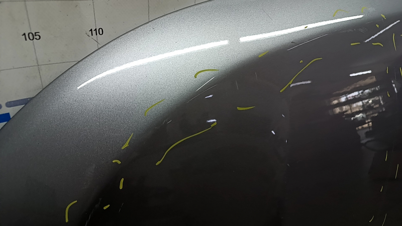 Jeep Compass 17-24 aluminum hood, silver PSC, dents, scratches, painted 0.3-0.45