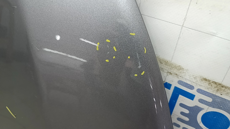 Jeep Compass 17-24 aluminum hood, silver PSC, dents, scratches, painted 0.3-0.45