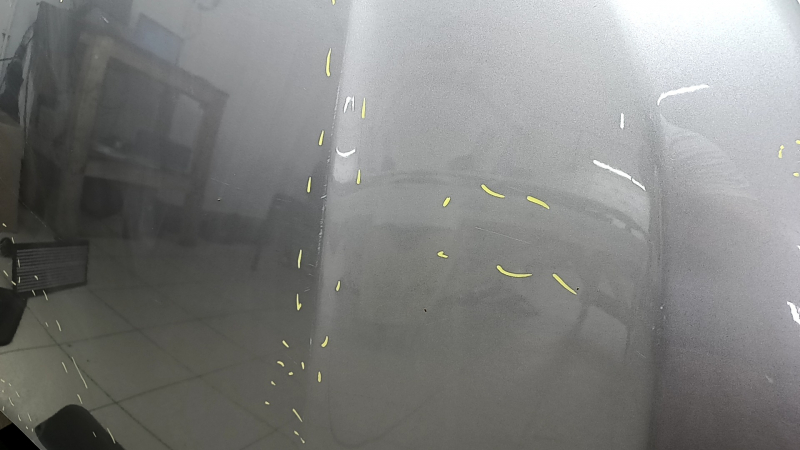 Jeep Compass 17-24 aluminum hood, silver PSC, dents, scratches, painted 0.3-0.45