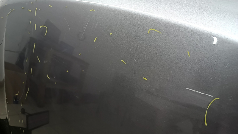 Jeep Compass 17-24 aluminum hood, silver PSC, dents, scratches, painted 0.3-0.45