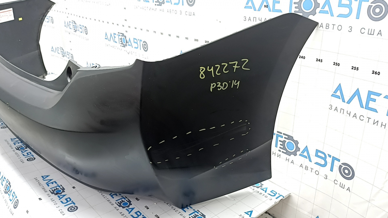 Rear bumper bare Toyota Prius 30 10-15 black, Taiwan, scratches, dents, cracks
